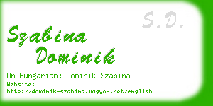 szabina dominik business card